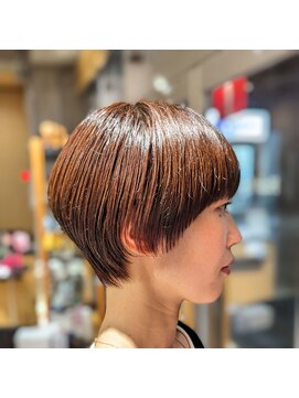 オーガニック リブ 川越(organic+live) 20代30代大人可愛い小顔ショートカットオレンジブラウン