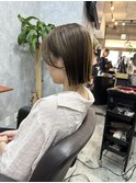 那覇/新都心/おもろまち/切りっぱなしボブ/オリーブベージュ