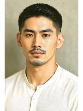 にもう ブルーブラック & スパイキーショート フェザーパーマ01HH18