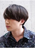 黒髪マッシュナチュラルマッシュメンズヘア韓国ツーブロック