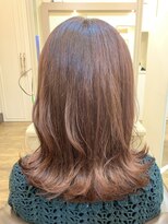 アルターリール(aL ter Rire)&nbsp;くびれヘア/アプリコットオレンジ/ハイライトカラー/福原遼華