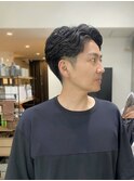 メンズ強めビジネスパーマ