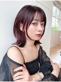 ひし形シルエットにくびれるレイヤーボブで大人可愛い外はねヘア