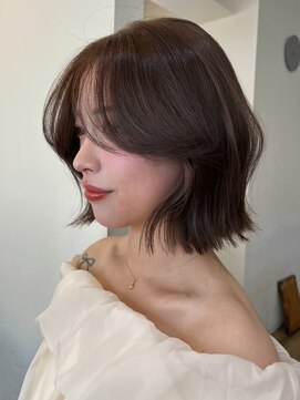 コート 青山(Cote) 黒髪くびれミディ顔周りレイヤー20代30代40代ミディアムボブ