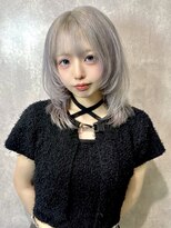 ルネラトーキョー(RUNERA TOKYO) 渋谷ホワイトシルバーデザインカラーダブルカラーウルフ