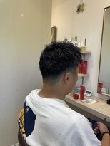 シンプル(Simple) ツーブロック×くるくるパーマ
