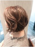 ショートボブ×イルミナハイライト