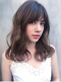 【表参道】厚めバングにランダムウェーブのセミロング♪藤沢
