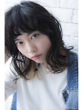 ミエル ヘア 新宿(miel hair) 【miel hair 新宿】ボブルフ ツートンカラー