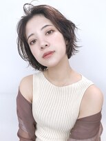 アイティー バイ アルバム 浦和店(IT by ALBUM) ニュアンスボブ_オリーブカラーハイライトカラー_27751