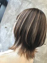 ガルボ ヘアー(garbo hair) #ウルフ#ハイライト#裾カラー