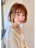 インナーカラー/イヤリングカラーボブ【アフロート吉祥寺 緒方】