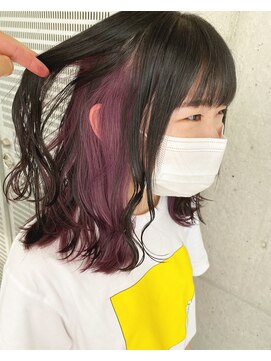 ガルボ ヘアー(garbo hair) #インナーカラー#パープル#人気#オススメ#下村スタイル