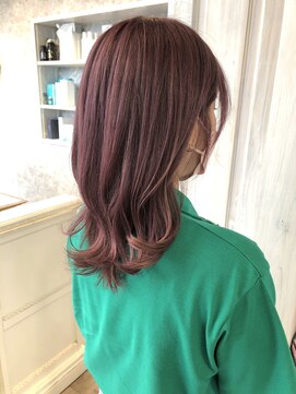 キャアリー(Caary) 福山美容室caary大人気イルミナカラーWカラーピンクベージュ