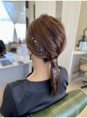 シンプルヘアアレンジ