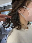 オリーブ　イヤリングカラー　波巻きボブ