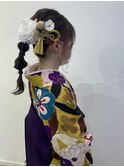 編みおろしポニーテール