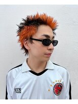 ローライトオレンジ×スパイキーショート