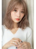 フレンチカジュアルシルキーベージュボブパーマY戸頭10代20代