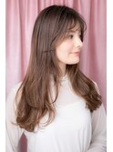 ピンクベージュハイライト韓国風波巻きロングZ浦和20代30代40代