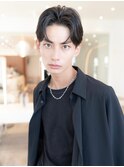 アッシュブラック/マッシュパーマ/刈り上げ/ツーブロック