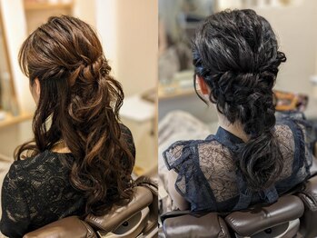 ももいろかぶとむしの写真/結婚式参列・パーティー・式典などシーンに合わせ、崩れにくいヘアセットを提供します！