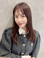 バイオレット 栄店(Violet) ぱっつん前髪ロングレイヤー縮毛矯正内巻きレイヤー