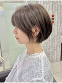 ショートカット×ひし形ショートボブ×前髪あり30代40代 50代
