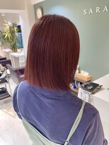 サラジュ 梅田店(SARAJU)&nbsp;saraju サブリ　切りっぱなしボブ　ボルドー