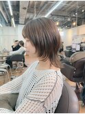 ショートウルフ/透明感/アッシュ