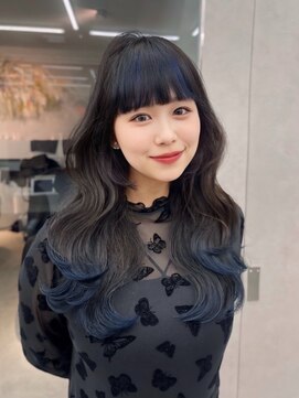 ロンドミラー 博多店(Lond Mirror) 顔周りレイヤーカット小顔ボブルフ/黒髪地毛風カラー/博多