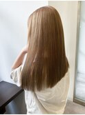 縮毛矯正ロング♪酸性ストレート髪質改善ココアベージュ