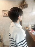 冬の大人丸みショート