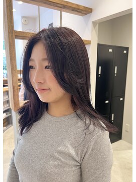 シアン 矢場町店(CYAN.) さりげないピンクブラウンカラー