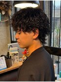 波巻きスパイラルパーマメンズマッシュパーマツイストパーマ