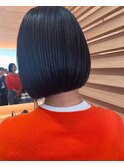 【IDEA柏たなか】艶感黒髪ナチュラル切りっぱなしボブ