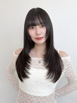 ロンドアンメゾン 原宿(Lond un Maison.)&nbsp;くびれヘア/顔周り/韓国/レイヤーカット/黒髪/ロング/前髪/原宿