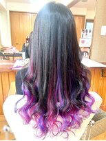 エクステンション クーチャー(Extention Cu'cha)&nbsp;ピンク×紫エクステ