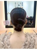 タイトリボンヘア/結婚式お呼ばれヘア