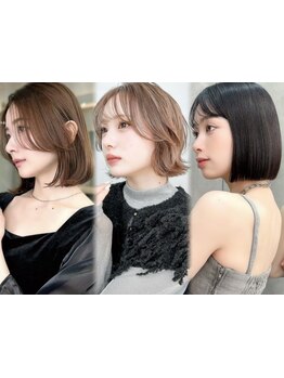 前髪/顔周りで叶える韓国レイヤーカットや姫カット！女性らしさ可愛さどちらも手に入るボブスタイル[渋谷]