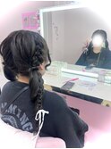 ツインテール(編み込み)