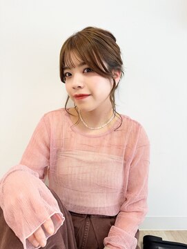エミュ 天文館店(eMu) 抜け感のあるミニお団子hair×秋color