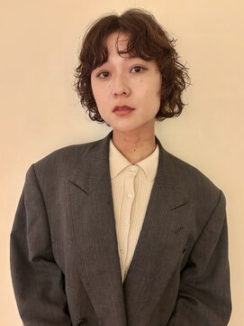 ビュートリアム265(BEAUTRIUM 265) ★くせ毛活かしボブパーマモーブブラウンミニマルボブ銀座20代