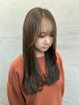 ジーナ 池袋(Zina) オリーブアッシュでレイヤースタイル　(池袋東口/髪質改善)