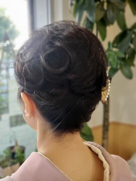 ヘッドスパ専門店byコーラル美容室 ショートヘアアップスタイル