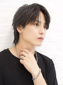 毛流れセンターパートウルフ清潔感コンマバングツーブロック眉毛