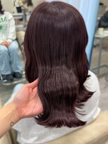 ソア 並木坂(Soa)&nbsp;熊本/チェリーレッド/透明感カラー/切りっぱなしボブ/Minori