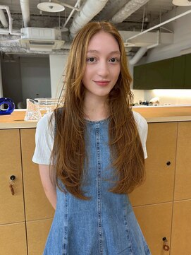 ラヴィズム(LUVISM) 顔周りレイヤー/ダブルカラー/髪質改善ケアブリーチ万代新潟駅◆