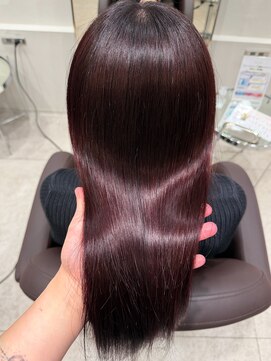 シュク 高円寺(SYUK) ブリーチなし/カシス/レッド/縮毛矯正【SYUK高円寺】kanna