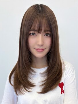 ルージュシー 堀江(RU10C) レイヤーカット/ブリーチなしダブルカラー/モカブラウン